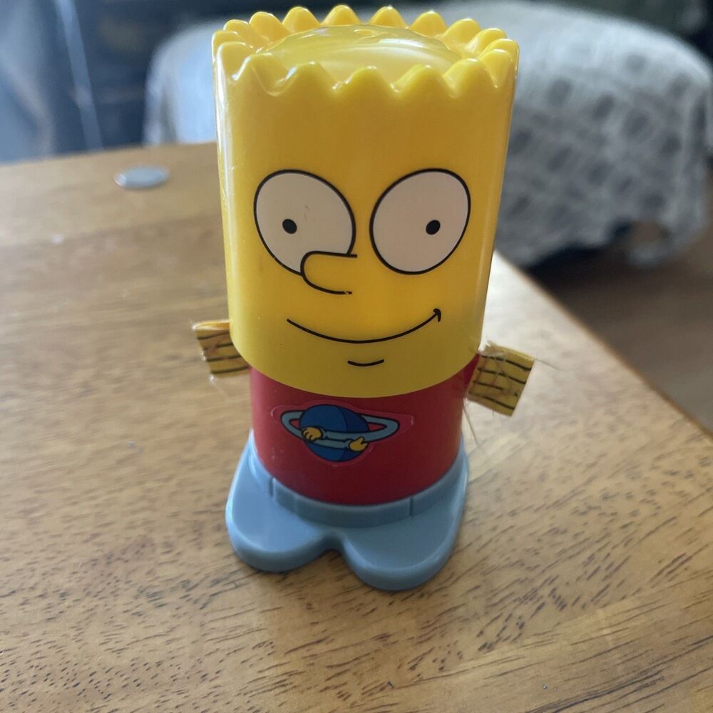 2013 The Simpsons Burger King Super Hero BART Simpson Pop-Up Toy Figure